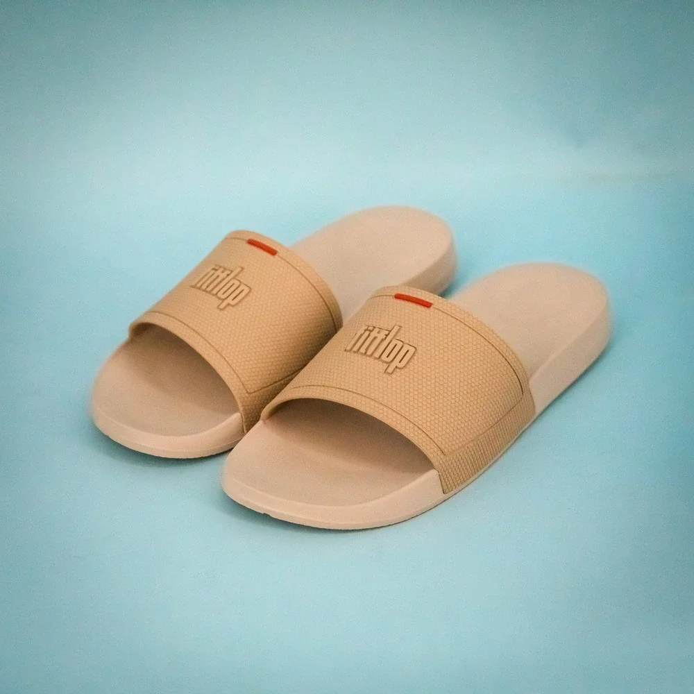 FitFlop Size 10 US Pink iCUSION Slides Slip On Strap Foam Synthetic Sandals